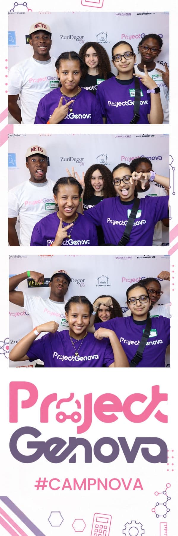 A Camp Nova photo-booth strip